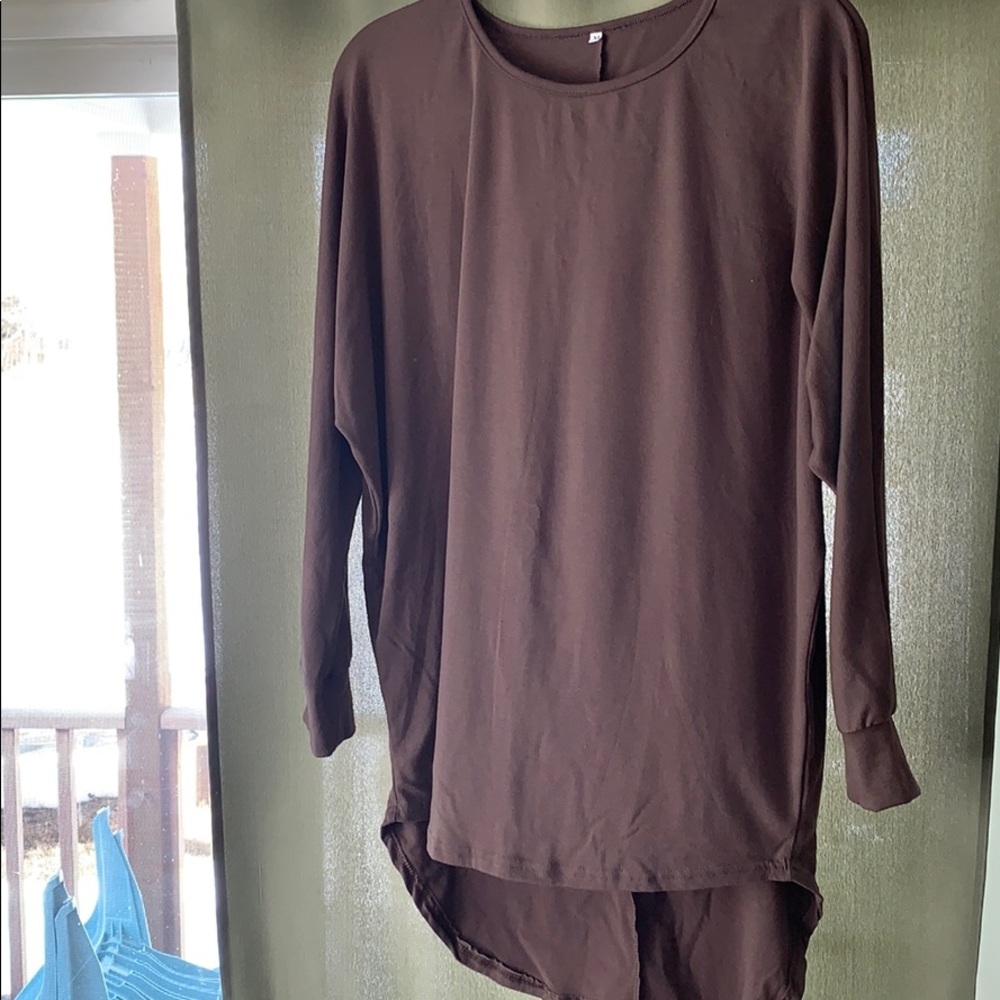 Brown long sleeve shirt